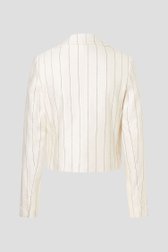 
Blazer écru court avec motif rayé noir de More & More pour Femmes