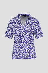 
Donkerblauwe polo met print van Claude Arielle voor Dames