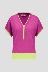 
Roze trui met limoengroene accenten van Libelle voor Dames