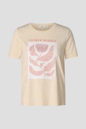 Productfoto 1 van Amandelwit T-shirt met bloemenprint door Yest Curve voor Dames