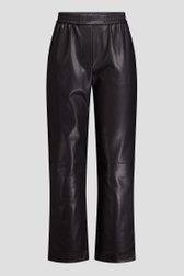 Productfoto 1 van Antracietgrijze broek met lederlook door D'Auvry voor Dames