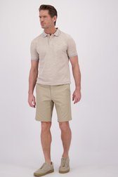 Voorkant van Beige bermuda  door Dansaert Blue voor Heren
