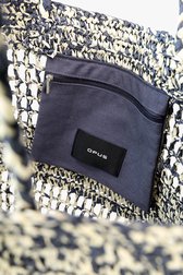 Beige-blauwe gevlochten schoudertas van Opus voor Dames