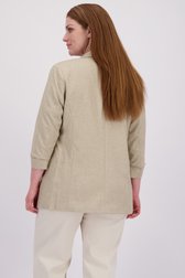 Achterkant van Beige blazer met 3/4 mouwen door ONLY Carmakoma voor Dames