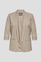 Productfoto 2 van Beige blazer met 3/4 mouwen door ONLY Carmakoma voor Dames