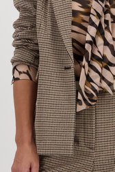 Beige blazer met fijn pied-de-poule motief van Claude Arielle voor Dames