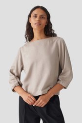 Beige blouse in glitterstof  van Opus voor Dames