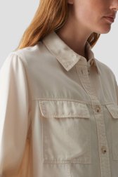 Beige blouse met borstzakken van Opus voor Dames