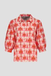 Beige blouse met oranje-roze print van Geisha voor Dames