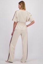 Detail van Beige blouse met striklint door D'Auvry voor Dames