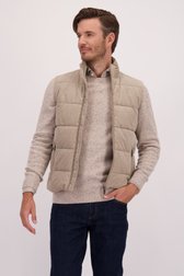 Voorkant van Beige bodywarmer door Upper East voor Heren