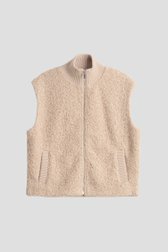 Productfoto 1 van Beige bouclé bodywarmer  door Opus voor Dames