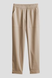 Beige broek met elastische tailleband - 7/8 lengte van Opus voor Dames