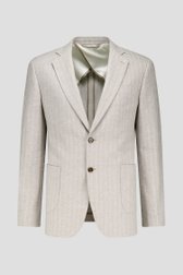 Beige-bruine blazer met visgraatmotief - slim fit van Upper East voor Heren