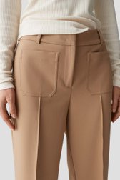 Extra foto 3 van Beige-bruine broek met vouw door Opus voor Dames