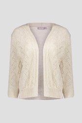 Beige-bruine cardigan met gehaakte look van Geisha voor Dames