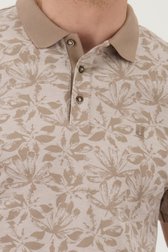 Beige-bruine polo met bloemenprint van Upper East voor Heren
