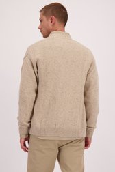 Achterkant van Beige cardigan met knopen door Casual Five voor Heren