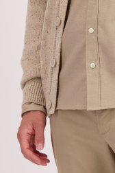 Detail van Beige cardigan met knopen door Casual Five voor Heren