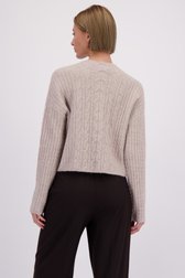 Achterkant van Beige cardigan met knopen door Marc O'Polo voor Dames