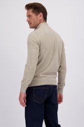 Achterkant van Beige cardigan met rits door Dansaert Blue voor Heren