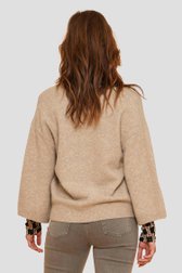 Achterkant van Beige cardigan met wol door Geisha voor Dames