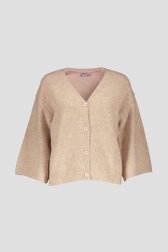 Productfoto 1 van Beige cardigan met wol door Geisha voor Dames