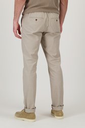 Beige chino met elastische taille en striklint van Upper East voor Heren