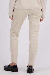 Achterkant van Beige corduroy broek - Boyfriend fit - 7/8 lengte door Marc O'Polo voor Dames