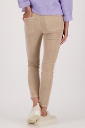 Beige corduroy broek - Slim fit van Opus voor Dames