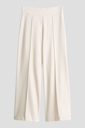 Beige culotte met gestikte vouw van Opus voor Dames