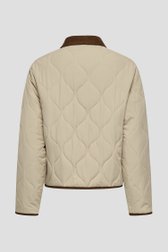 Productfoto 2 van Beige doorgestikte jas met bruine afwerking door JDY voor Dames