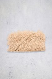 Voorkant van Beige faux fur clutch door Bulaggi voor Dames
