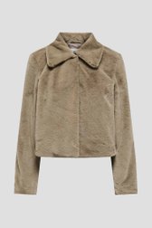Productfoto 1 van Beige faux fur jas door JDY voor Dames