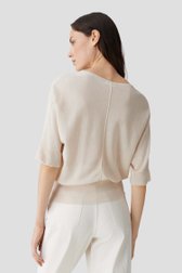 Beige fijn gebreid truitje met vleermuismouwen van Opus voor Dames