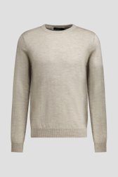 Productfoto 2 van Beige fijn gebreide trui met ronde hals door Dansaert Black voor Heren