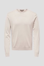 Beige fijn gebreide trui van ONLY & SONS voor Heren