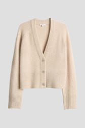 Productfoto 1 van Beige gebreide cardigan door Opus voor Dames