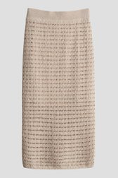 Beige gebreide midirok van Opus voor Dames