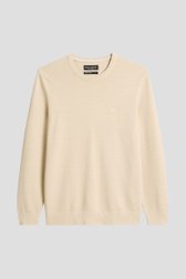 Productfoto 1 van Beige gebreide trui met ronde hals door Marc O'Polo voor Heren