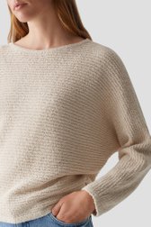 Beige gebreide trui met vleermuismouwen van Opus voor Dames