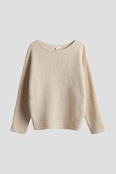 Beige gebreide trui met vleermuismouwen van Opus voor Dames