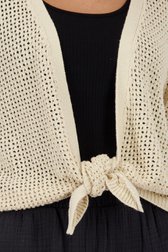 Beige gehaakte cardigan met korte mouwen van JDY voor Dames