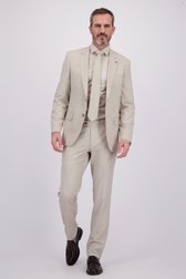 Voorkant van Beige gemêleerde kostuumbroek - Regular fit door Dansaert Black voor Heren