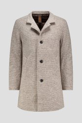 Productfoto 3 van Beige gemêleerde mantel met gewatteerd inzetstuk door Gate One voor Heren