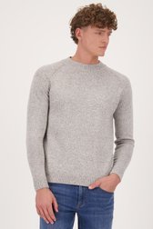 Beige gemêleerde trui met wol van Casual Five voor Heren