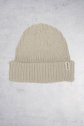 Voorkant van Beige geribde muts door Only & Sons voor Heren