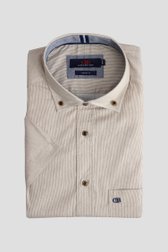 Le devant de Beige gestreept hemd - Regular fit de Dansaert Blue pour Hommes