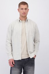 Voorkant van Beige gestreept hemd - Regular fit  door Only & Sons voor Heren