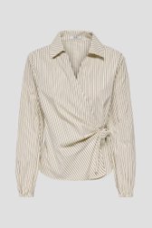 Productfoto 1 van Beige gestreepte wikkelblouse door JDY voor Dames